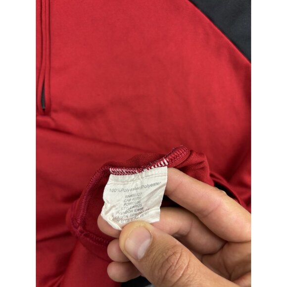 Pearl Izumi Cycling Jersey Mens Medium Red Black Half Zip 3 Rear Pockets Sensor - Picture 6 of 7